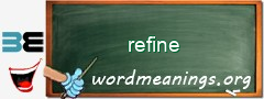 WordMeaning blackboard for refine